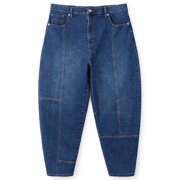 Banana Republic Denim - Banana Republic High-Rise Barrel Jean Dark Wash Utility Blue Denim 32/14